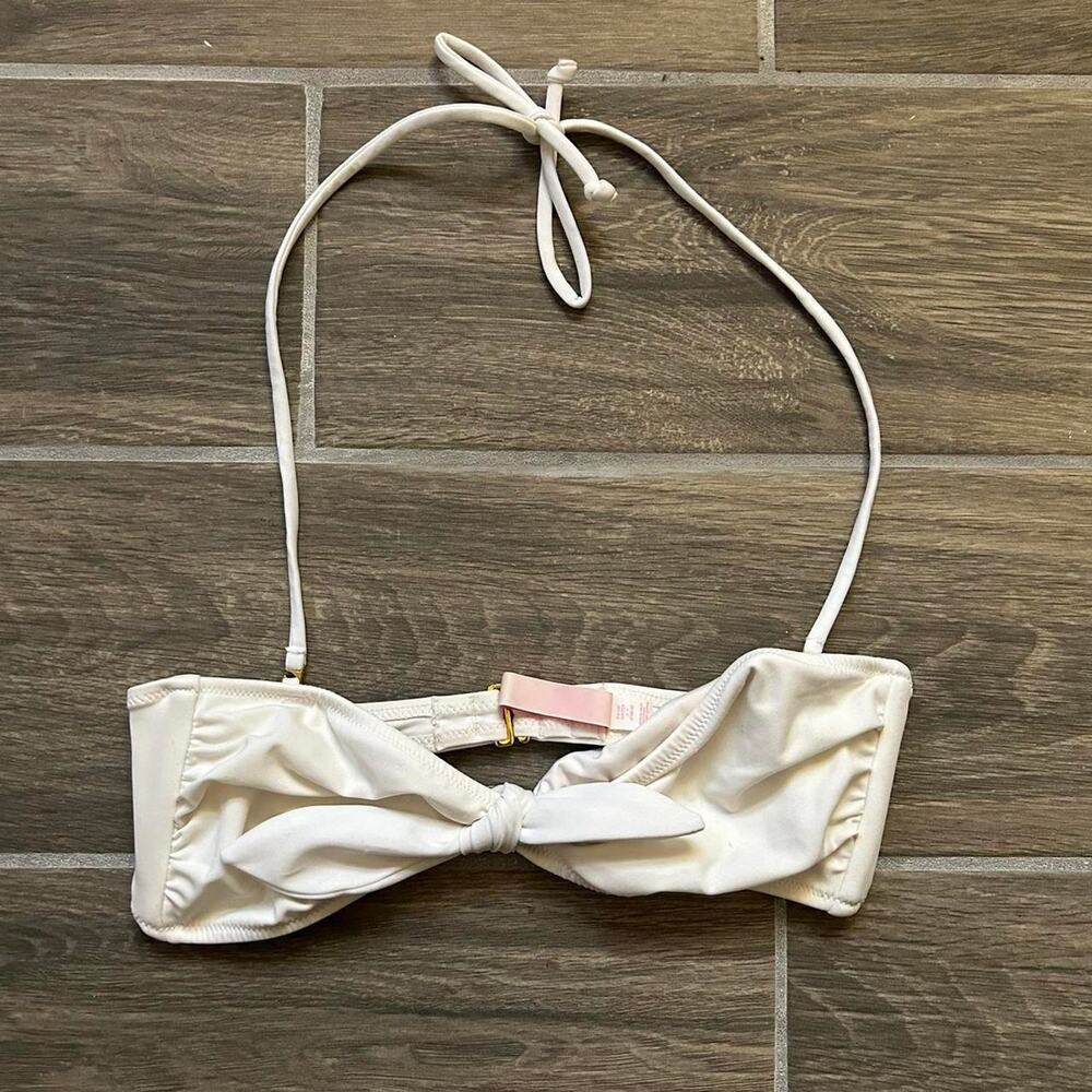 victoria's secret white tube bathing suit top